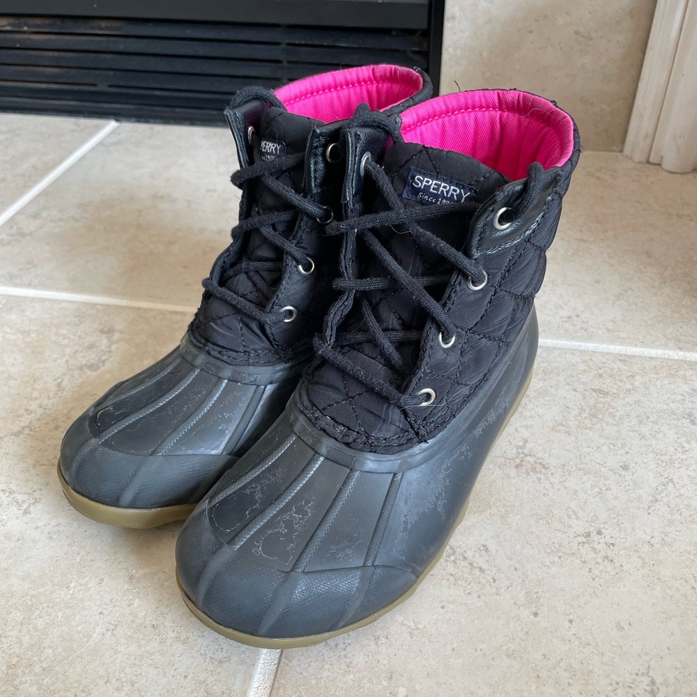 Kids Sperry port boots duck boots size 2